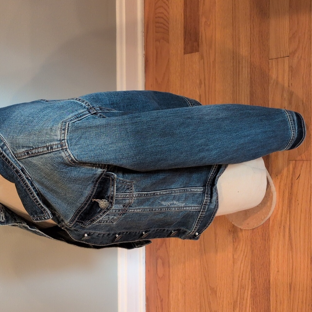 Prana Distressed Blue Jean Jacket - Picture 5 of 14